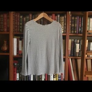 R13 Black White Striped L/S Shirt (M) Japanese Fabric